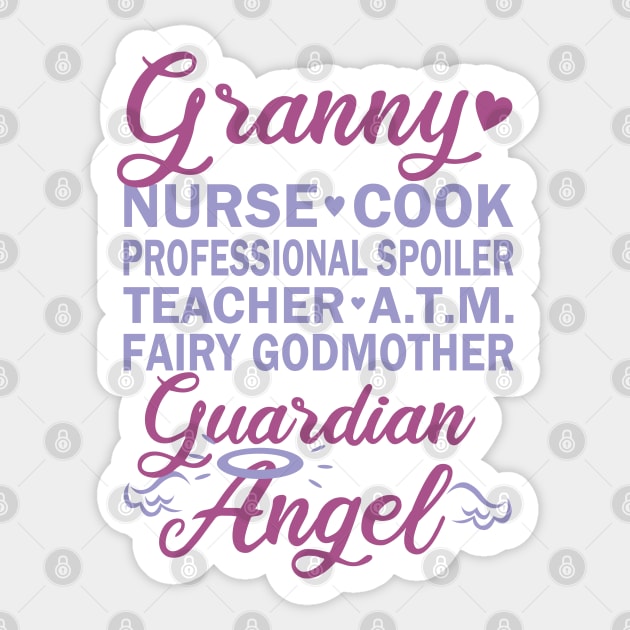 Granny Nurse Cook Spoiler Teacher ATM Fairy Angel Sticker by bydarling